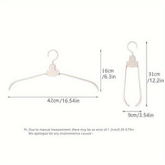 10pcs Foldable Hanger Portable Seamless Hanger Wide Shoulder Adult Clothes
