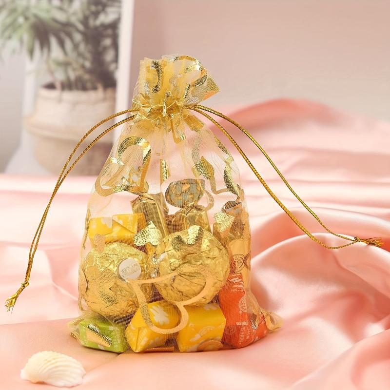 10pcs Organza Gift Bags 4x6 Drawstring Mesh Party Favor Wedding Jewelry