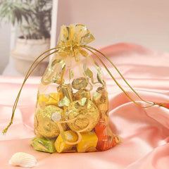 10pcs Organza Gift Bags 4x6 Drawstring Mesh Party Favor Wedding Jewelry