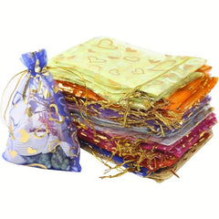 10pcs Organza Gift Bags 4x6 Drawstring Mesh Party Favor Wedding Jewelry