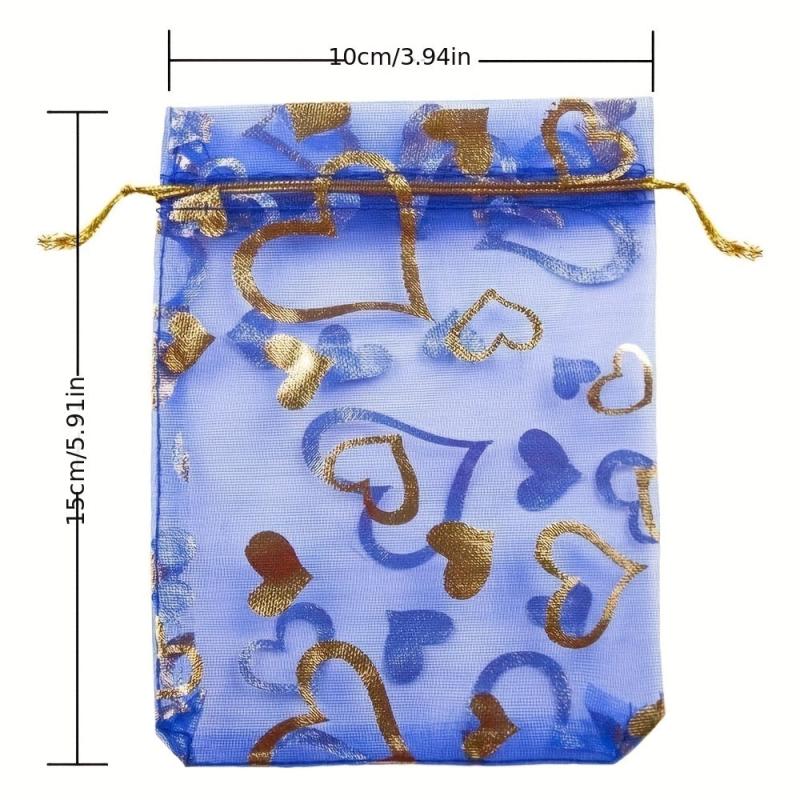 10pcs Organza Gift Bags 4x6 Drawstring Mesh Party Favor Wedding Jewelry