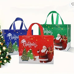 3pcs Reusable Non Woven Christmas Wrapping Bags & Shopping Bag