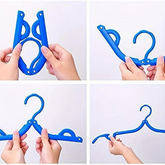 4pcs Portable Folding Clothes Hangers - Travel Drying Rack