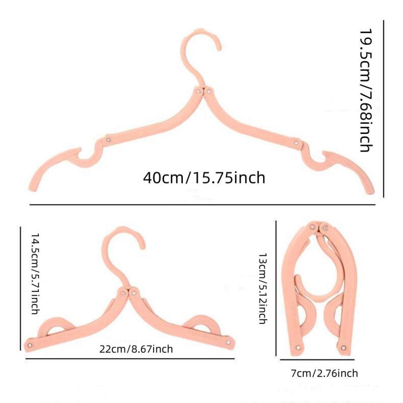 4pcs Portable Folding Clothes Hangers - Travel Drying Rack