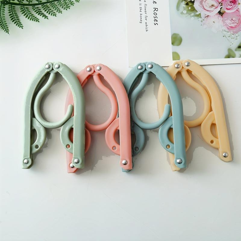 4pcs Portable Folding Clothes Hangers - Travel Drying Rack