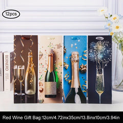 12pcs Wine Gift Bags for Holiday Revelry 11.99x35.05x10.01cm