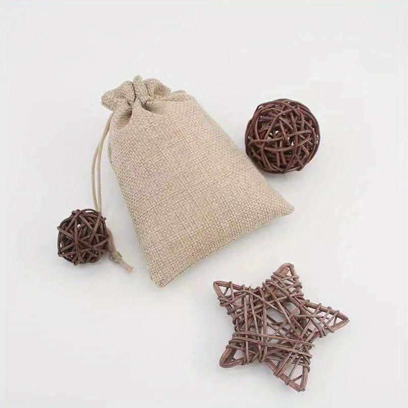10pcs Burlap Drawstring Storage Bags Jewelry Packaging Medicine Spice Tea Leaves