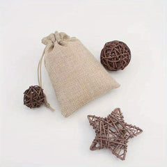 10pcs Burlap Drawstring Storage Bags Jewelry Packaging Medicine Spice Tea Leaves