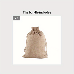 10pcs Burlap Drawstring Storage Bags Jewelry Packaging Medicine Spice Tea Leaves