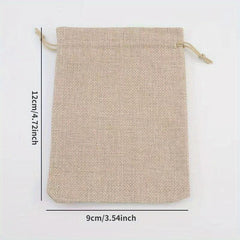 10pcs Burlap Drawstring Storage Bags Jewelry Packaging Medicine Spice Tea Leaves