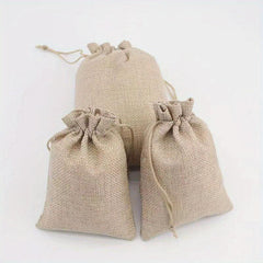 10pcs Burlap Drawstring Storage Bags Jewelry Packaging Medicine Spice Tea Leaves