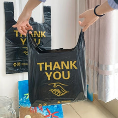 100pcs Thank You Shopping Bag Grocery Small Business Food Bag
