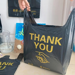 100pcs Thank You Shopping Bag Grocery Small Business Food Bag