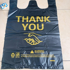100pcs Thank You Shopping Bag Grocery Small Business Food Bag