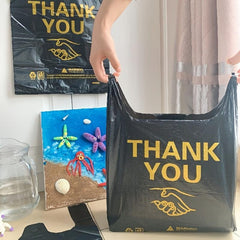 100pcs Thank You Shopping Bag Grocery Small Business Food Bag