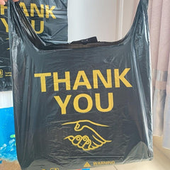 100pcs Thank You Shopping Bag Grocery Small Business Food Bag
