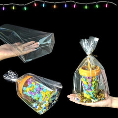 100pcs Plastic Bag With Tie for Popcorn Packaging
