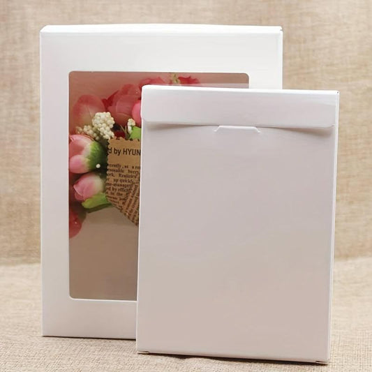 10pcs Paper Gift Boxes with Windows for Weddings, Parties & Home Decor