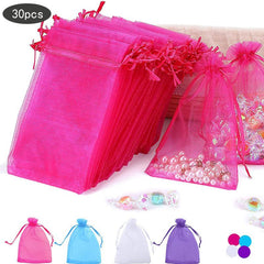 30pcs 10x16x15cm Organza Gift Bags for Jewelry Party Wedding Favor
