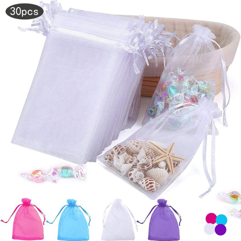 30pcs 10x16x15cm Organza Gift Bags for Jewelry Party Wedding Favor