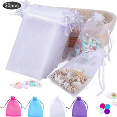 30pcs 10x16x15cm Organza Gift Bags for Jewelry Party Wedding Favor