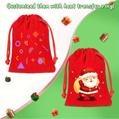 10pcs Red Velvet Drawstring Bag Christmas Wedding Gift Bags Velvet Cloth Jewelry