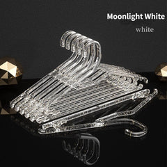 10pcs Transparent Acrylic Hangers Non-slip Clothing Organizer