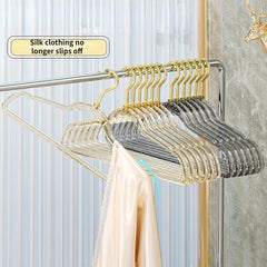 10pcs Transparent Acrylic Hangers Non-slip Clothing Organizer
