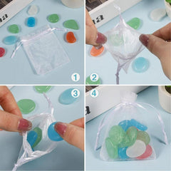 100pcs Organza Gift Bags 7x9cm Jewelry Pouches Drawstring Candy Bags
