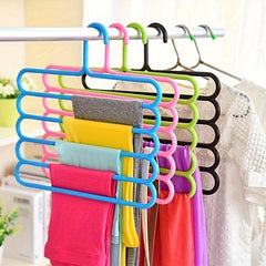 5 Layer Pants Hangers Non Slip Clothes Rack Organizer