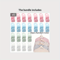 40pcs Heavy Duty Cascading Hanger Extender Hooks 4 Colors