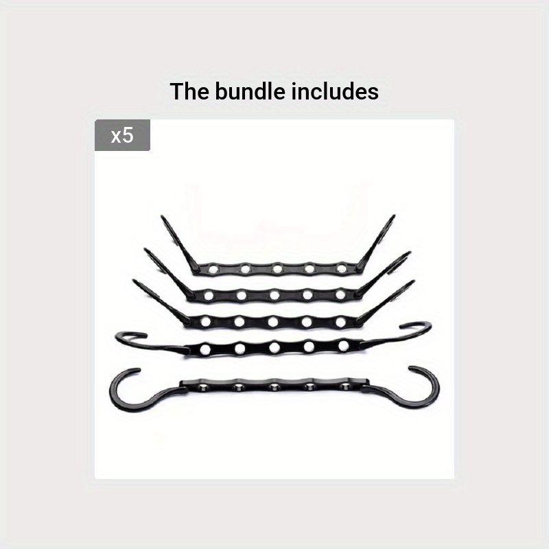 5pcs Plastic Hangers Magic Clothes Hanger For Clothes Storage