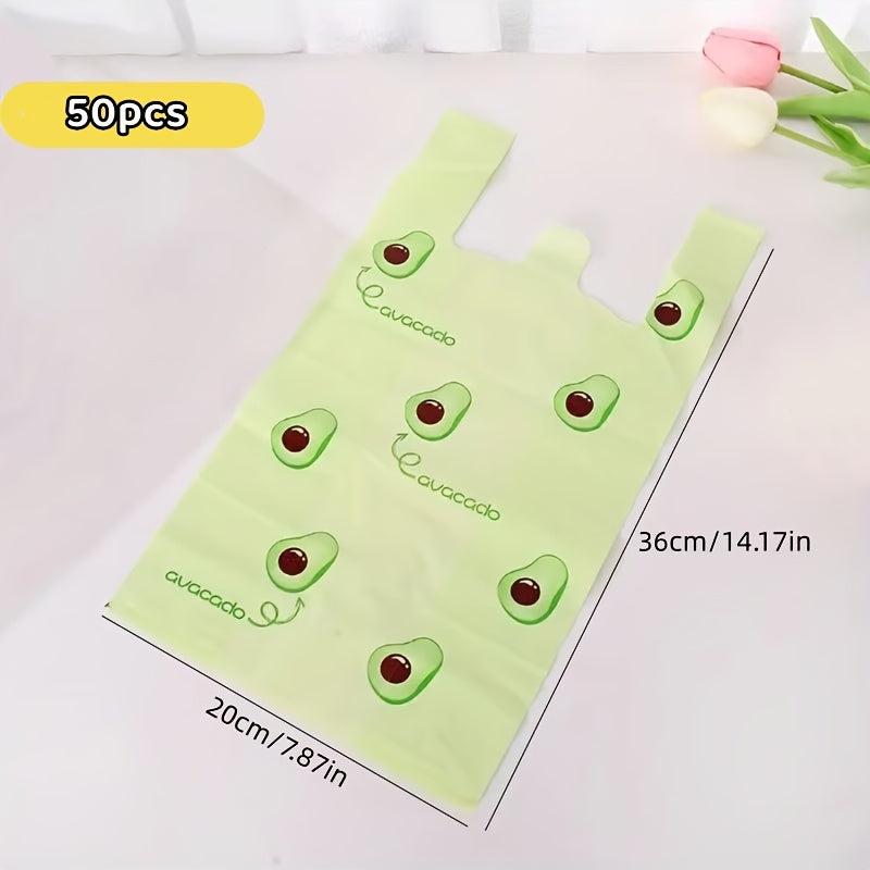50pcs Reusable Plastic Bulk Shopping Bags, Adorable Cartoon Gift Bags