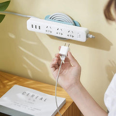 Power Strip Holder Adhesive Punch Desktop Socket Fixer Wall Mounte Plug Stand