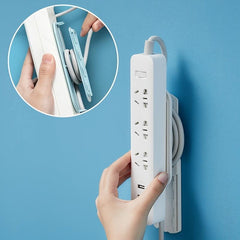 Power Strip Holder Adhesive Punch Desktop Socket Fixer Wall Mounte Plug Stand