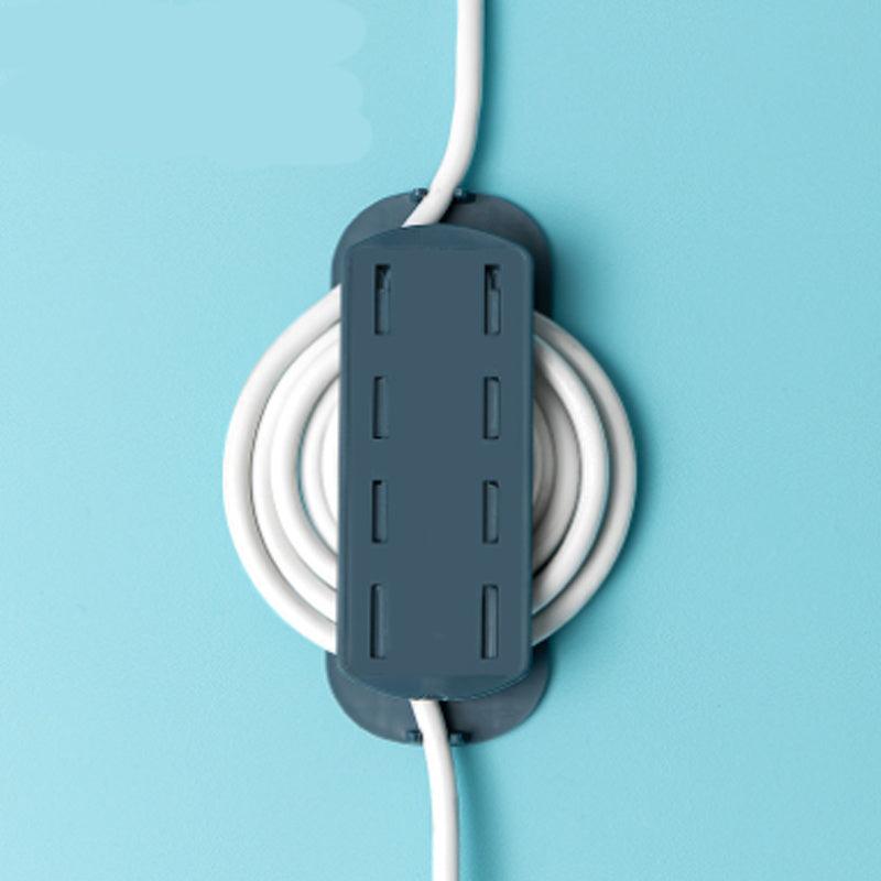 Power Strip Holder Adhesive Punch Desktop Socket Fixer Wall Mounte Plug Stand