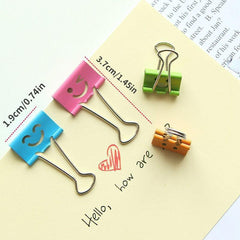 40pcs Smile Metal Binder Clips For Memo Paper Clips Office School Supplies