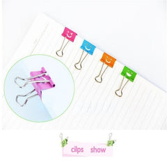 40pcs Smile Metal Binder Clips For Memo Paper Clips Office School Supplies