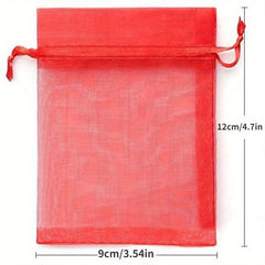 20pcs Jewelry Gift Bags 5 Colors Drawstring Bag Wedding Christmas Candy Gift Bag