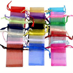 20pcs Jewelry Gift Bags 5 Colors Drawstring Bag Wedding Christmas Candy Gift Bag