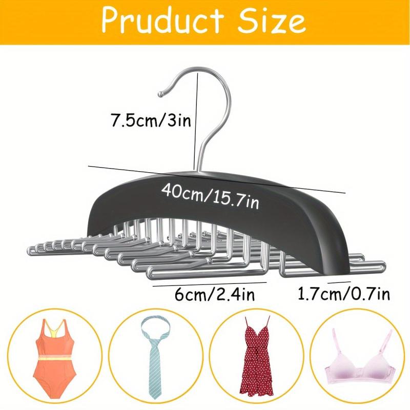 24 Storage Hooks Non Slip Hanging Tie Holder Closet Organizer