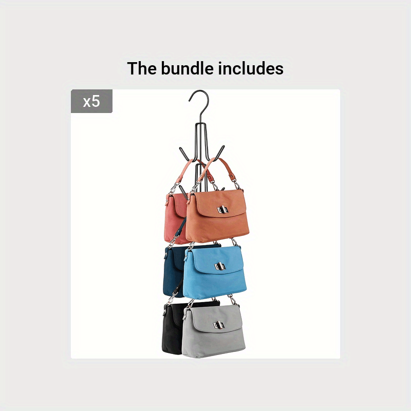 Rotatable Bag Storage Hook for Bag Hat Silky Scarf Tie Storage