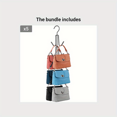 Rotatable Bag Storage Hook for Bag Hat Silky Scarf Tie Storage