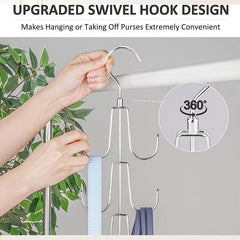 Rotatable Bag Storage Hook for Bag Hat Silky Scarf Tie Storage
