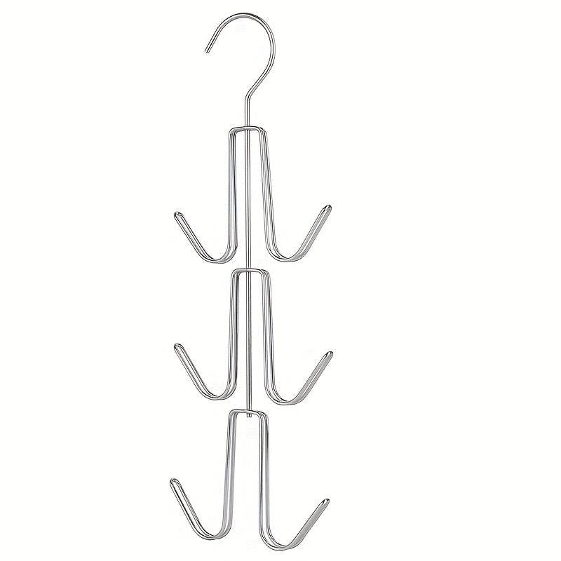 Rotatable Bag Storage Hook for Bag Hat Silky Scarf Tie Storage