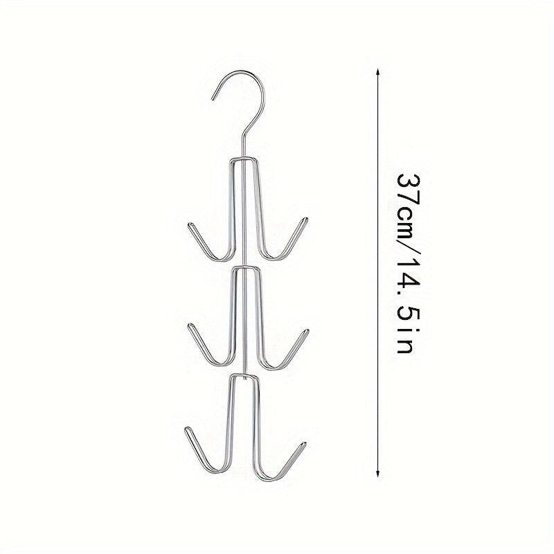 Rotatable Bag Storage Hook for Bag Hat Silky Scarf Tie Storage