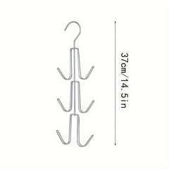 Rotatable Bag Storage Hook for Bag Hat Silky Scarf Tie Storage