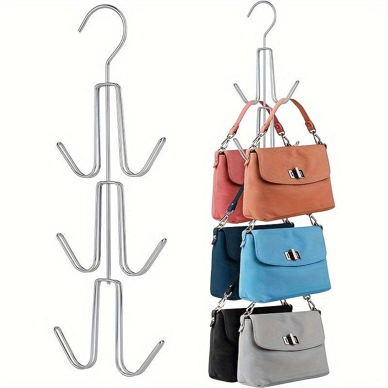 Rotatable Bag Storage Hook for Bag Hat Silky Scarf Tie Storage