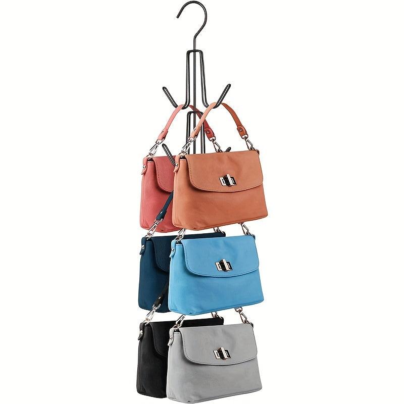Rotatable Bag Storage Hook for Bag Hat Silky Scarf Tie Storage
