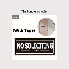 No Soliciting Sign For Door Wall Window - Durable - Keeping The Solicitors Away